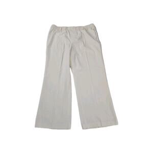 Vintage Laurenté Womens Pants Cream Size 40 Polyester Blend Stretch Waist Pullon